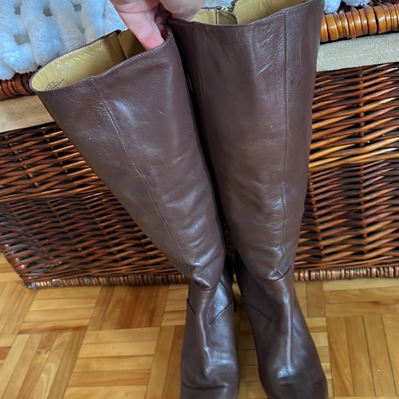 NINE WEST brown leather boots size 6M - Picture 5 of 12